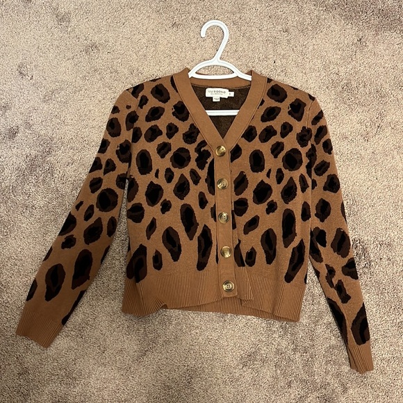 Molly Bracken. Lili Sidonio. Leopard print cardigan. US S - Picture 4 of 4